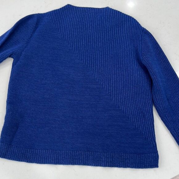 Cobalt Blue Sweater Poetry Chunky Knit Zip Up Sweater with Pockets - Picture 9 of 12